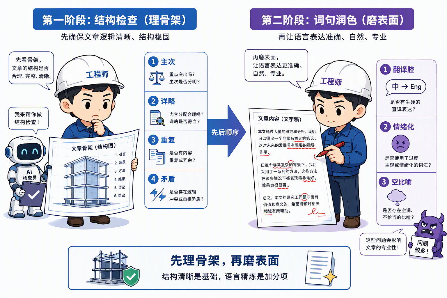 先结构后词句